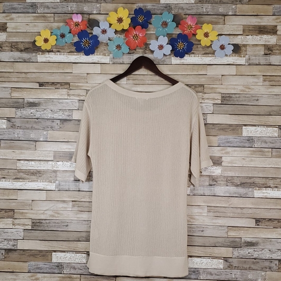 Nude Lacoste Soft Mesh Sweater - Picture 3 of 8